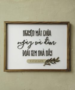 TRANH CHỮ NHẬT - 30x40cm - NGUYỆN MẮT CHÚA