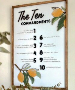 Tranh Gỗ Ten Commandments 30x40cm
