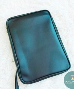 Bao da Kinh Thánh màu đen trơn, size 14.5x21cm