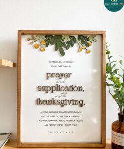 Tranh gỗ Philippians 4:6-7