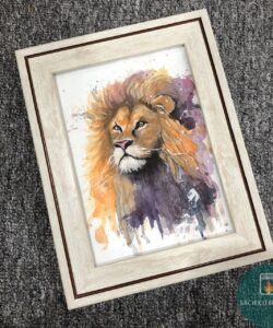 Tranh Lion (màu nước)